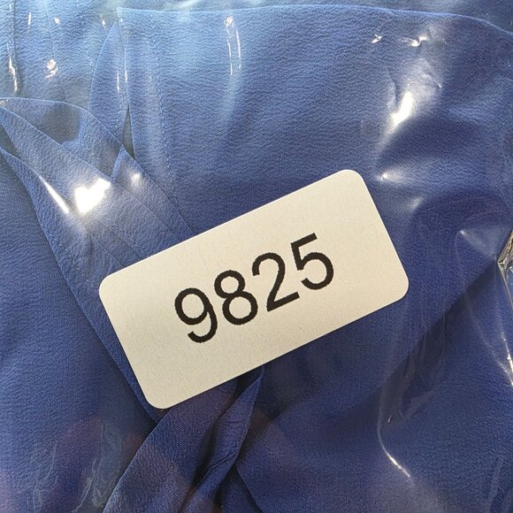 Womens Jones New York Blue 100% Silk Blouse 1/2 Button Up Long Sleeve Size 8 - Picture 7 of 7